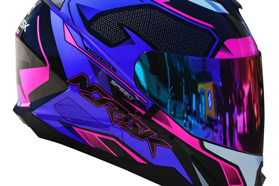 capacete norisk feminino fechado razor speedmax rosa roxo