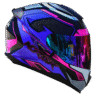 capacete norisk feminino fechado razor speedmax rosa roxo